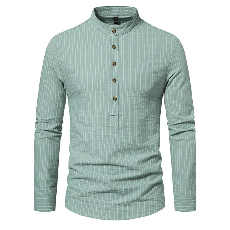 Camisa Masculina Gola Padre 100% Algodão - Lojas Firenzo