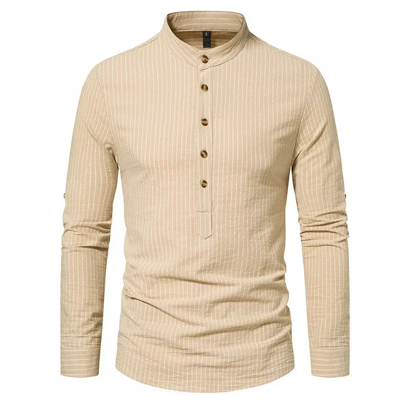 Camisa Masculina Gola Padre 100% Algodão - Lojas Firenzo