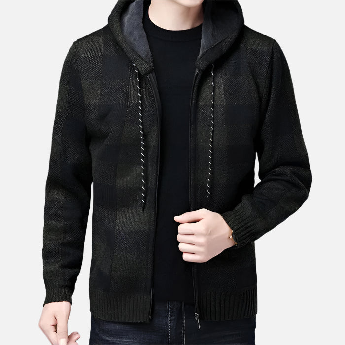 Jaqueta Masculina Xadrez com Capuz - Lojas Firenzo