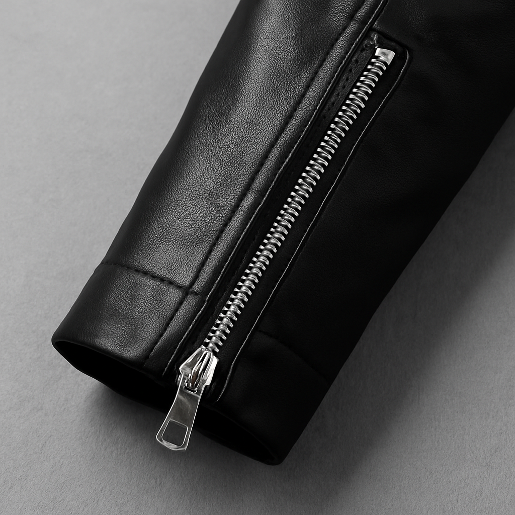 Jaqueta Masculina de Couro Nobre com Cinto Frontal - Lojas Firenzo