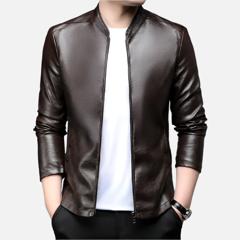 Jaqueta de Couro Masculina Alpha Man - Lojas Firenzo