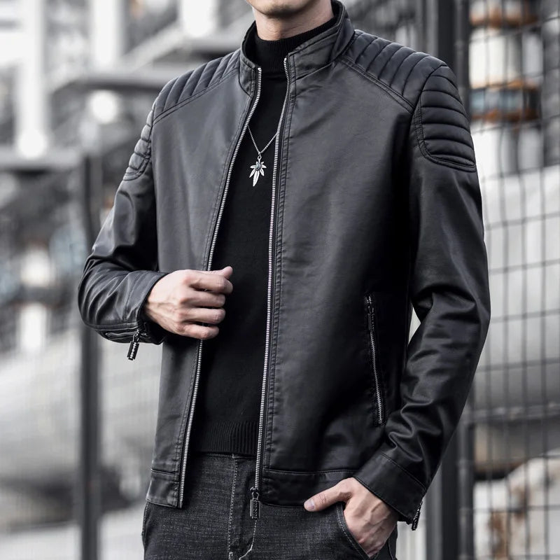 Jaqueta de Couro Masculina Motociclista Velmark Firenzo - Lojas Firenzo