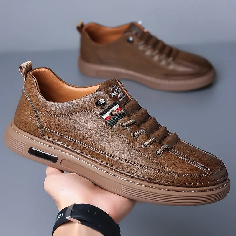 Tênis Masculino Casual de Couro Italian Man - Lojas Firenzo