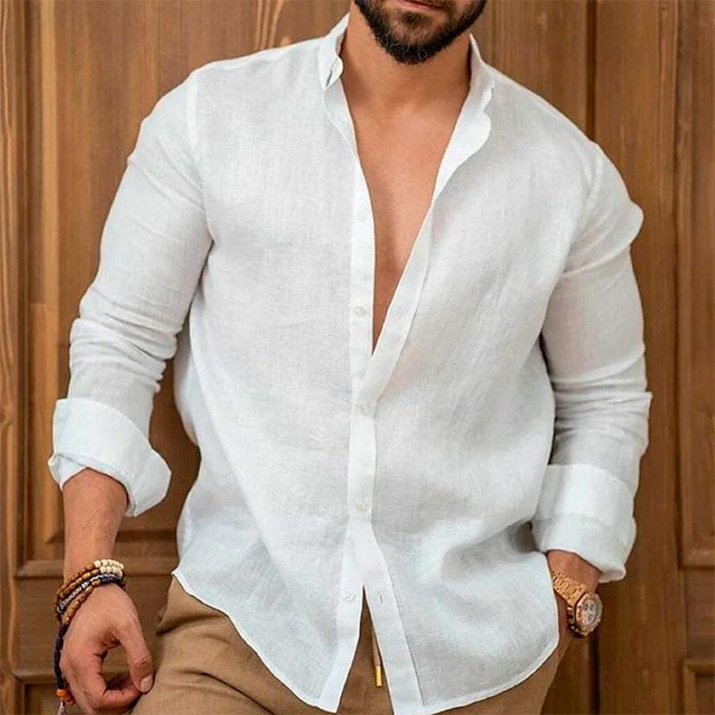 (PAGUE 1 LEVE 2) Camisa de Linho Premium Masculina + BRINDE