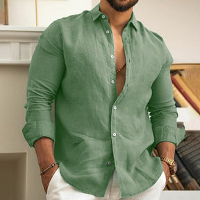 (PAGUE 1 LEVE 2) Camisa de Linho Premium Masculina + BRINDE