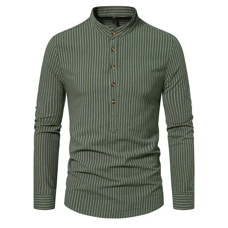 Camisa Masculina Gola Padre 100% Algodão - Lojas Firenzo