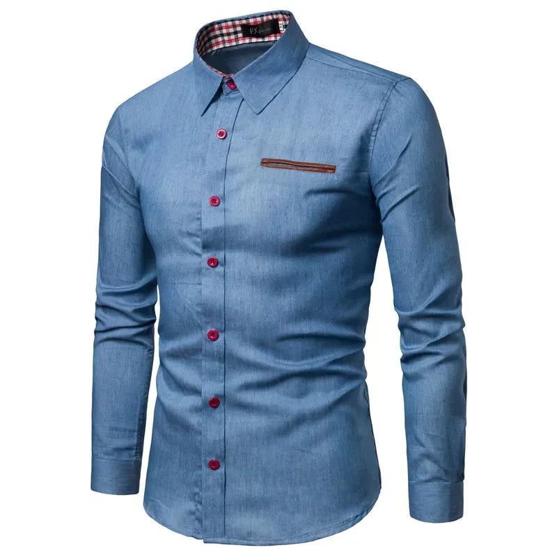 Camisa Masculina Manga Longa Casual - Lojas Firenzo
