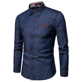 Camisa Masculina Manga Longa Casual - Lojas Firenzo
