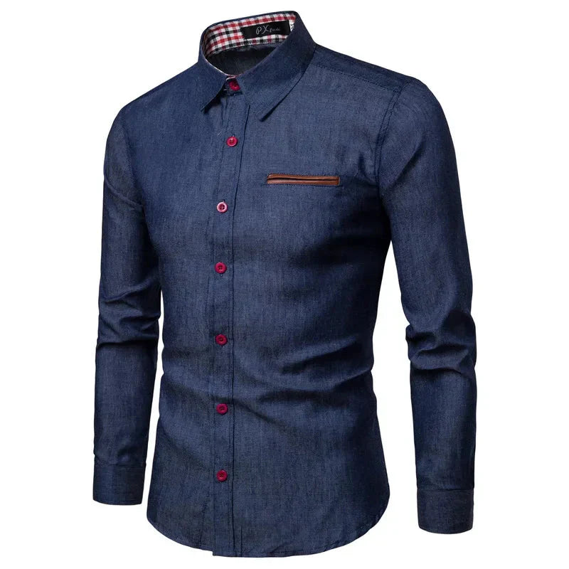 Camisa Masculina Manga Longa Casual - Lojas Firenzo