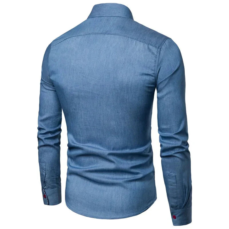 Camisa Masculina Manga Longa Casual - Lojas Firenzo