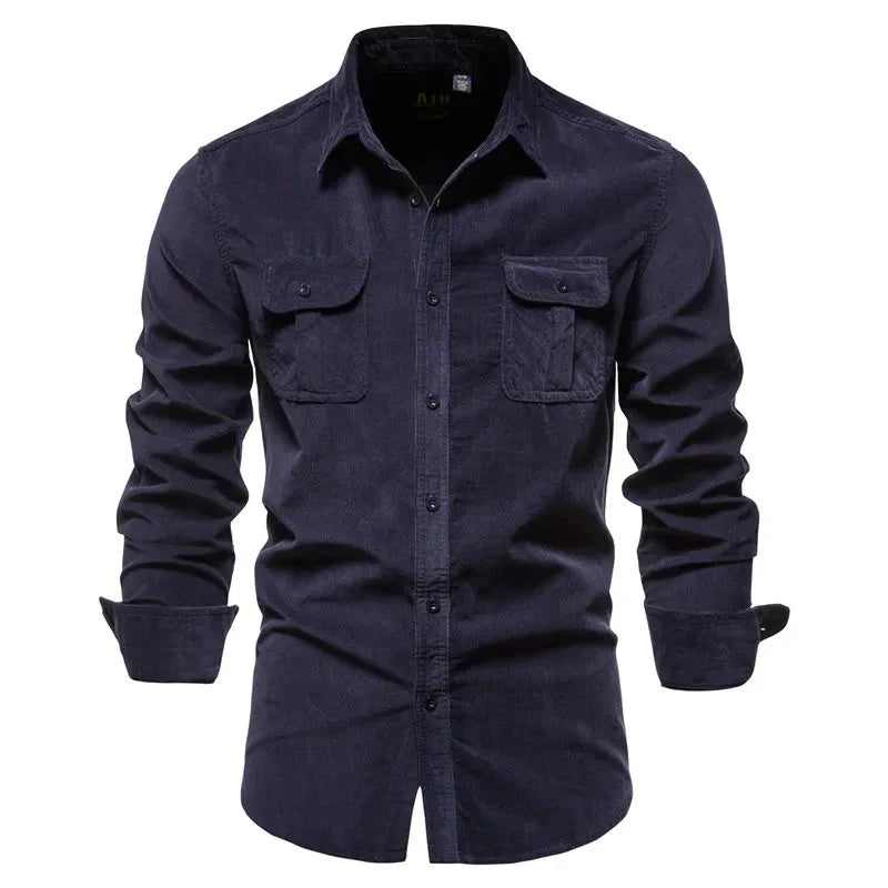 Camisa Masculina Manga Longa Casual - Lojas Firenzo