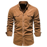 Camisa Masculina Manga Longa Casual - Lojas Firenzo