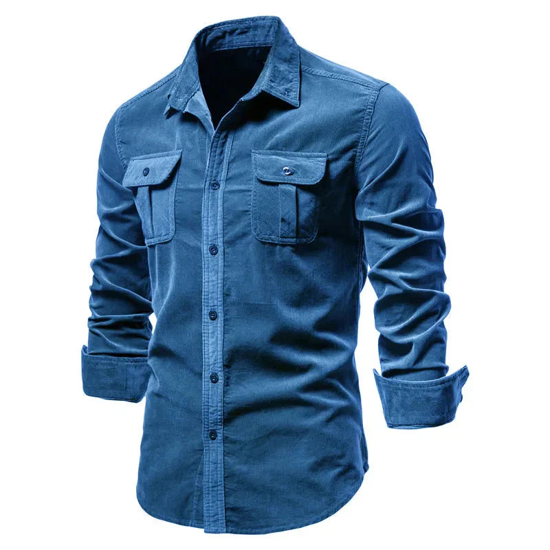 Camisa Masculina Manga Longa Casual - Lojas Firenzo