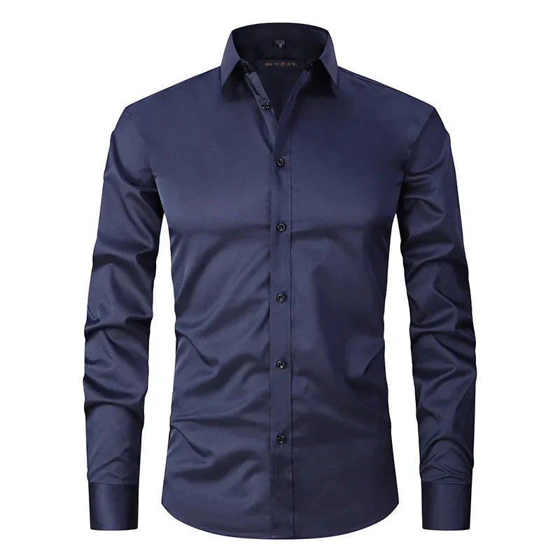 Camisa Social Masculina Elástica Slim Fit - Lojas Firenzo