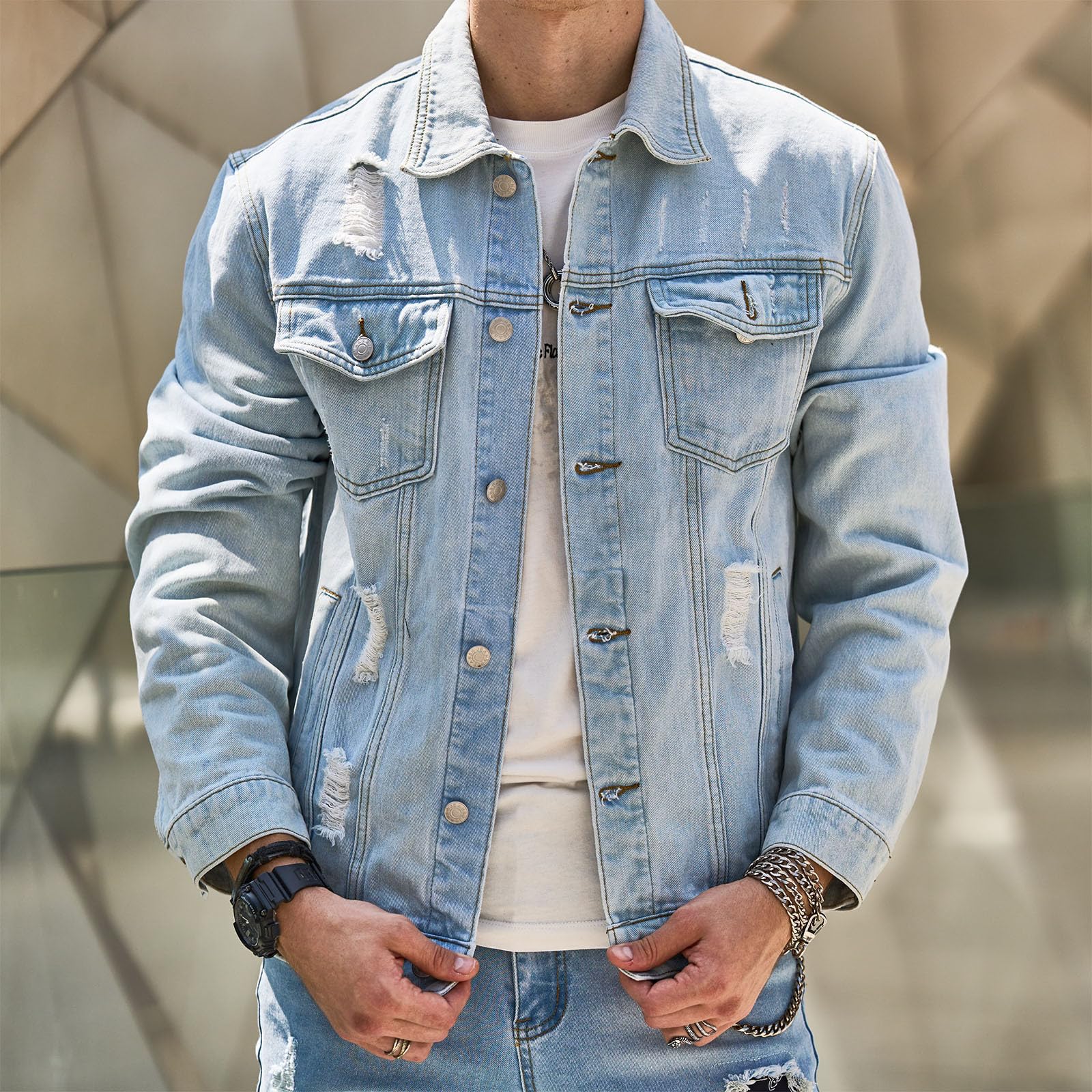 Jaqueta Jeans Masculina Austor - Lojas Firenzo