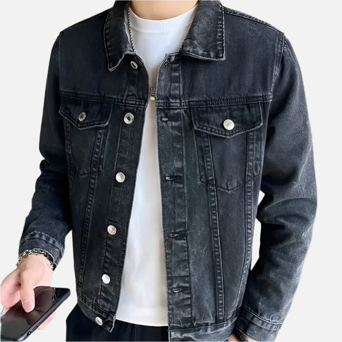 Jaqueta Jeans Masculina com Botões Firenzo - Lojas Firenzo