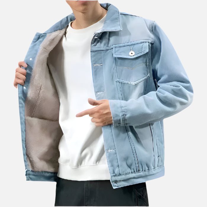 Jaqueta Masculina Jeans Acolchoado - Lojas Firenzo