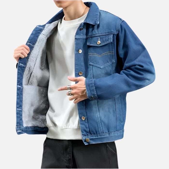 Jaqueta Masculina Jeans Acolchoado - Lojas Firenzo