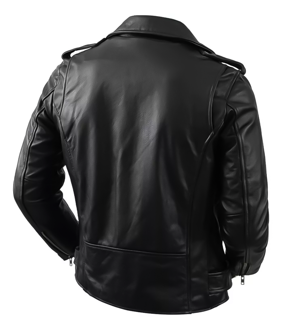 Jaqueta Masculina de Couro Nobre com Cinto Frontal - Lojas Firenzo
