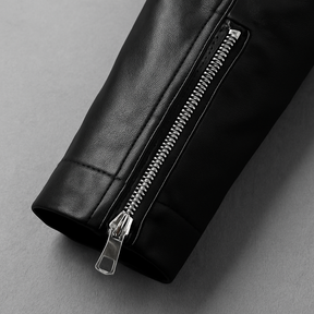 Jaqueta Masculina de Couro Nobre com Cinto Frontal - Lojas Firenzo