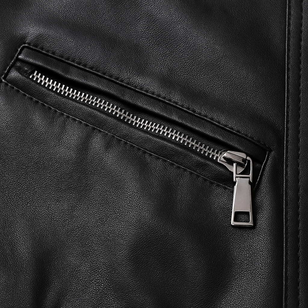 Jaqueta Masculina de Couro Nobre com Cinto Frontal - Lojas Firenzo