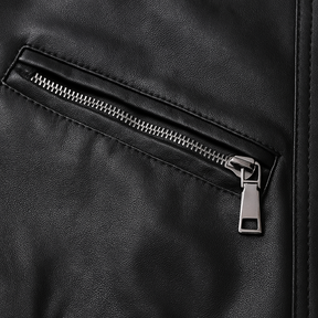 Jaqueta Masculina de Couro Nobre com Cinto Frontal - Lojas Firenzo