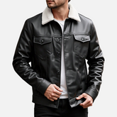 Jaqueta de Couro Masculina Firenzo com Gola Forrada - Lojas Firenzo