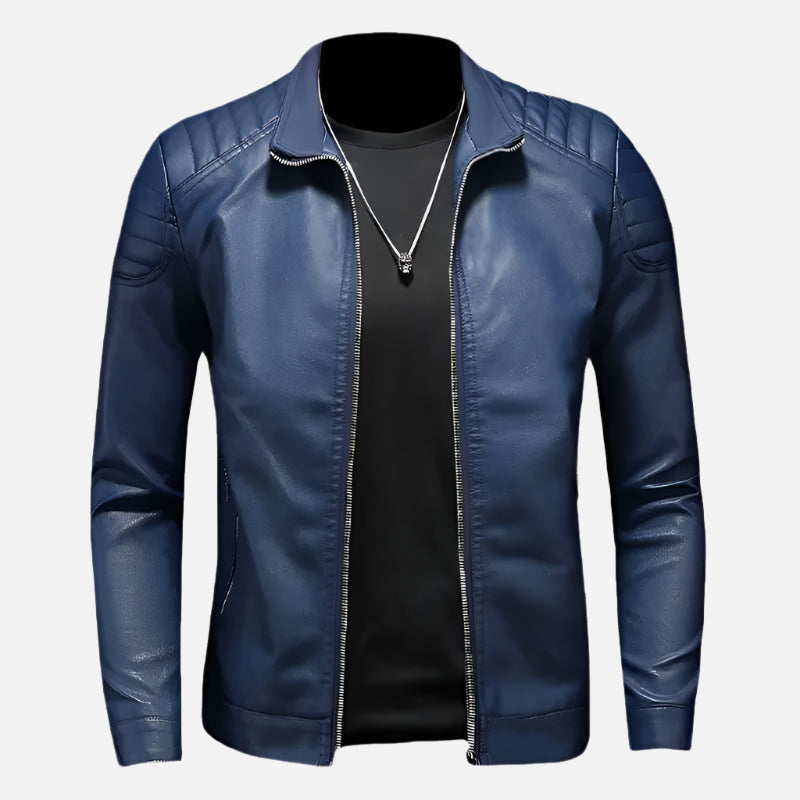 Jaqueta de Couro Masculina Motociclista Velmark Firenzo - Lojas Firenzo