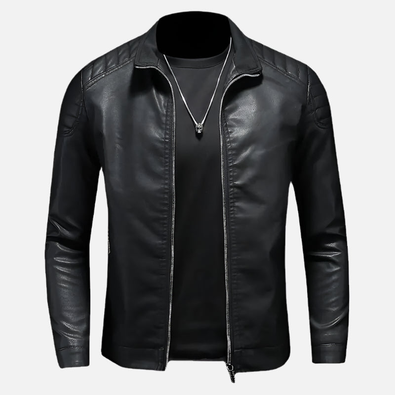 Jaqueta de Couro Masculina Motociclista Velmark Firenzo - Lojas Firenzo