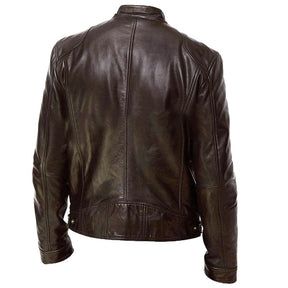 Jaqueta de Couro Masculina Racer - Lojas Firenzo