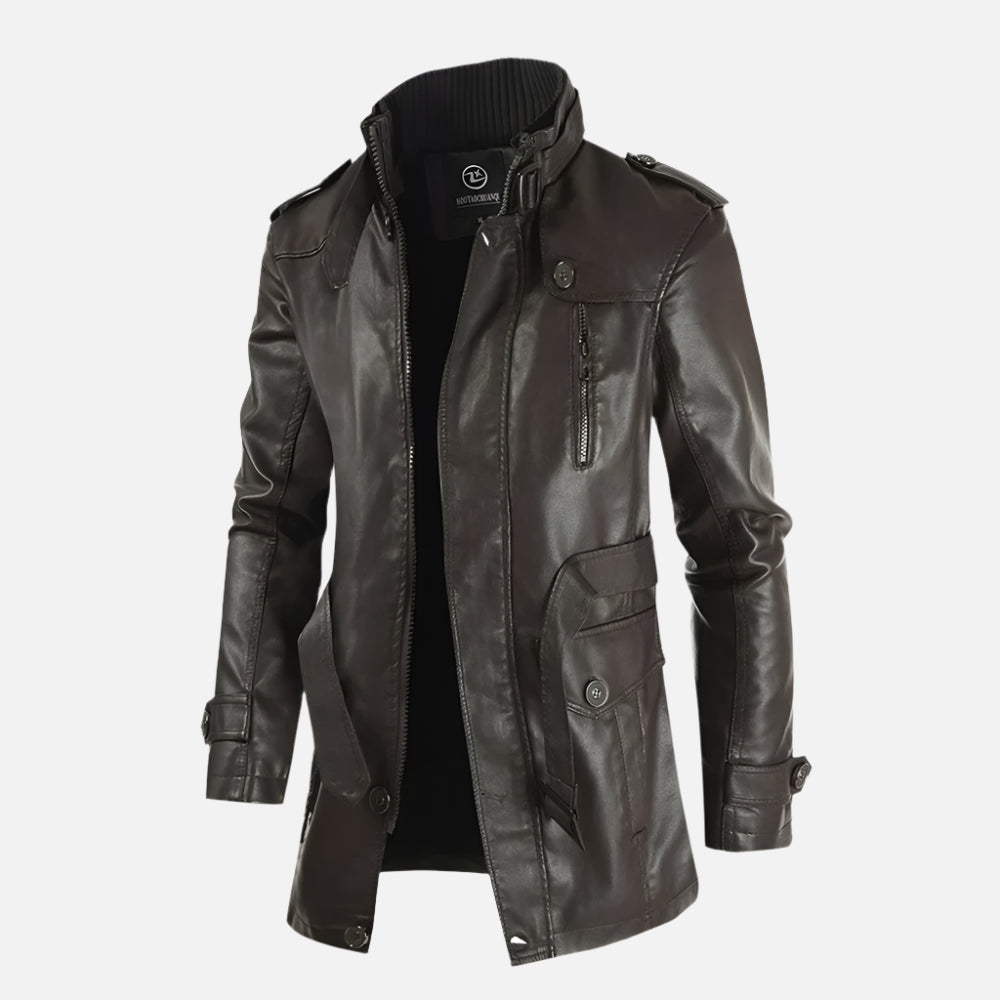 Jaqueta de Couro Masculina Sobretudo Firenzo - Lojas Firenzo