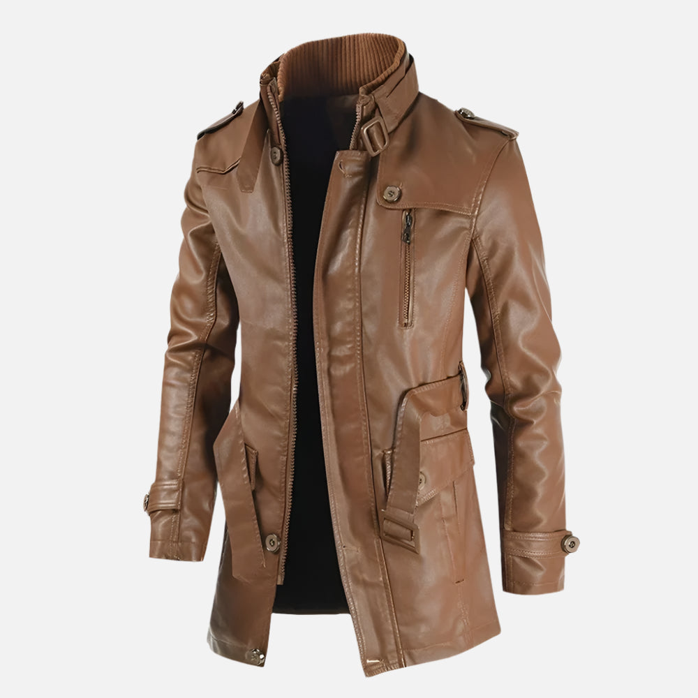 Jaqueta de Couro Masculina Sobretudo Firenzo - Lojas Firenzo