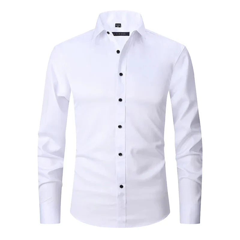 Camisa Social Masculina Elástica Slim Fit