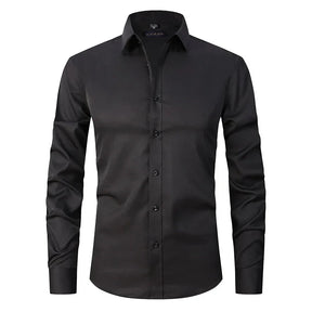 Camisa Social Masculina Elástica Slim Fit