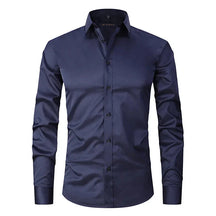 Camisa Social Masculina Elástica Slim Fit