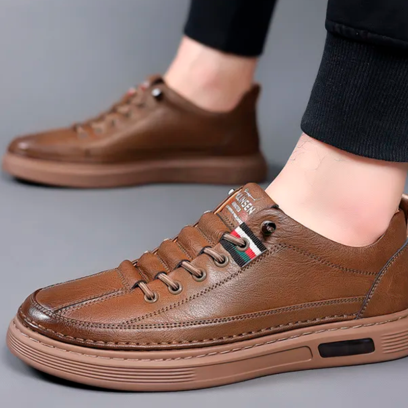 Tênis Masculino Casual de Couro Italian Man - Lojas Firenzo