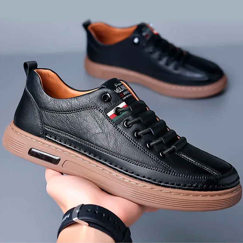 Tênis Masculino Casual de Couro Italian Man - Lojas Firenzo