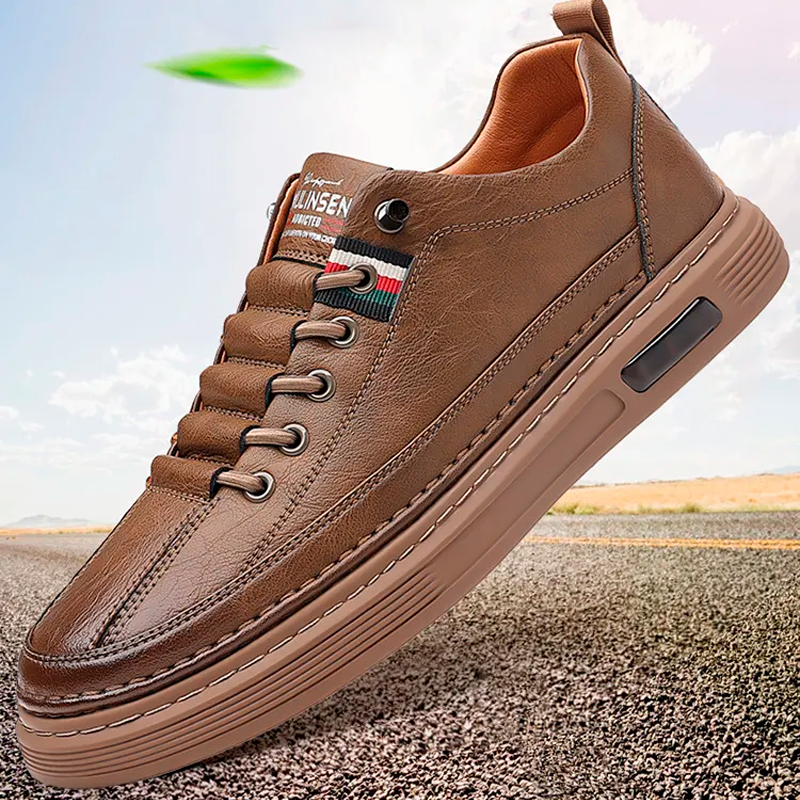 Tênis Masculino Casual de Couro Italian Man - Lojas Firenzo