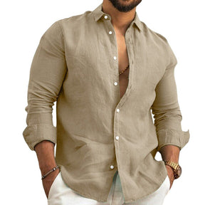 (PAGUE 1 LEVE 2) Camisa de Linho Premium Masculina + BRINDE